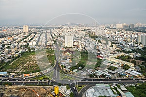 Amazing landscape of Ho chi Minh city, Vietnam