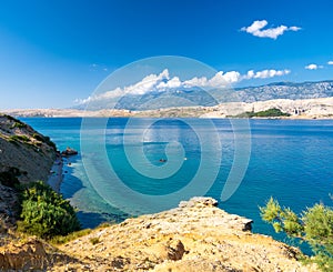 amazing landscape of island Pag in Croatia