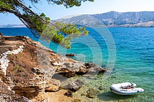 amazing landscape of island Pag in Croatia