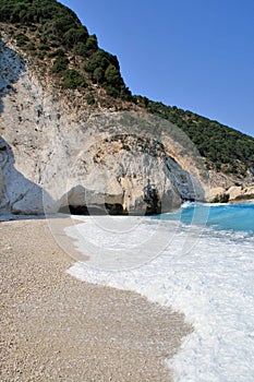 Amazing landscape of Myrtos beach, Kefalonia, Ionian islands