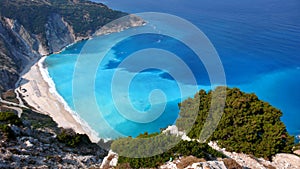 Amazing landscape of Myrtos beach, Kefalonia, Ionian islands