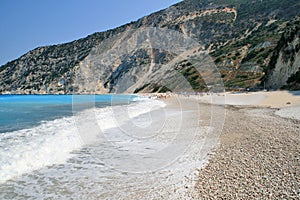 Amazing landscape of Myrtos beach, Kefalonia, Ionian islands
