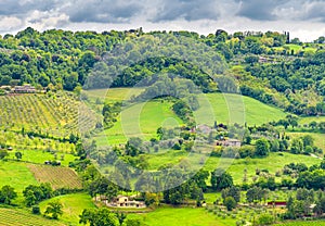 Amazing landscape near Orvieto, Italy, region Umbria.