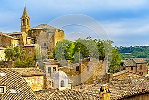 Amazing landscape with old town of Orvieto