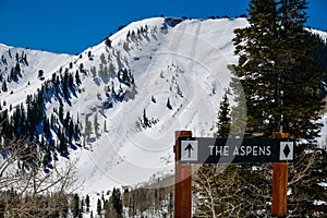 Amazing landscape at Park City Canyons Ski Area in Utah.