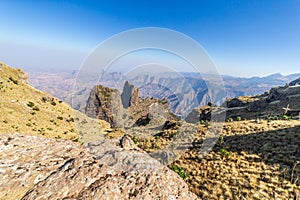 Amazing landscape in the Simian mountains, Ethiopia.