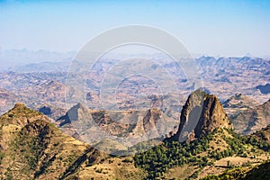 Amazing landscape in the Simian mountains, Ethiopia.