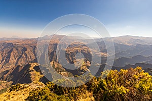 Amazing landscape in the Simian mountains, Ethiopia.