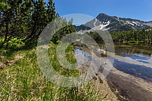 Amazing Landscape of Sivrya peak and Banski lakes, Pirin Mountain