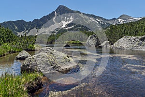 Amazing Landscape of Sivrya peak and Banski lakes, Pirin Mountain