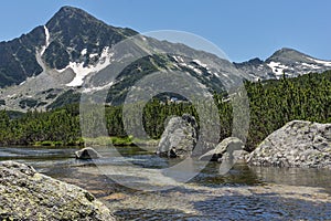 Amazing Landscape of Sivrya peak and Banski lakes, Pirin Mountain