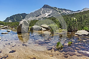 Amazing Landscape of Sivrya peak and Banski lakes, Pirin Mountain