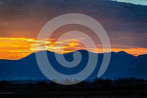 Clouds at the sunset photo