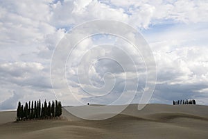 Amazing Landscape of Tuscany fields in Italy