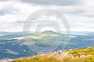 Amazing landscape view of Abergavenny, Monmouthshire, Wales, England