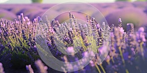 Amazing Lavender Field Grow In Rows