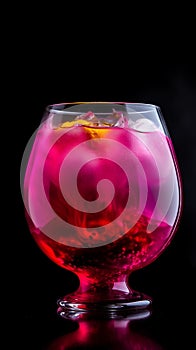 Amazing magenta and red fusion cocktail with fruits