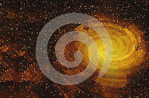 Amazing mistry dark orange brown network dimension abstract modern background