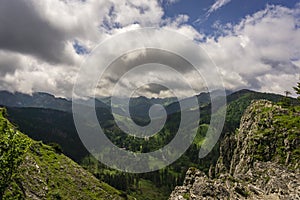 Amazing mountain landscape. View from Nosal. Tatra Mountains.