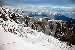 Amazing mountain scenery from Hintertux, Austria.