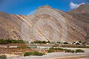 Amazing mountain scenery in Musandam peninsula, Oman
