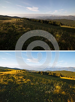 Amazing mountain view. Location Carpathian mountains, Ukraine, Europe