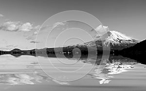 Amazing Mt. Fuji, Japan with the reflection on the on water at L