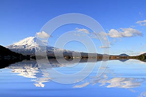 Amazing Mt. Fuji, Japan with the reflection on the on water at L