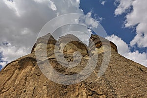 Amazing mushroom-shaped rocks of Cappadocia