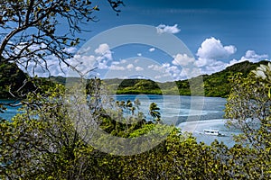 Amazing natural wonder exotic tropical Vigan Snake Island. El Nido Marine Reserve Park, Philippines