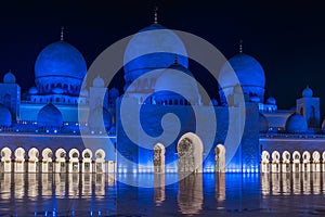 Amazing night view at Mosque, Abu Dhabi, United Arab Emirates