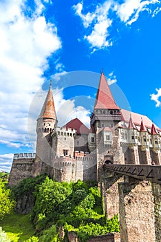 Corvinesti castle in the middle of transylvania, Hunedoara, Romania