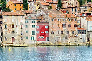 Amazing old town Rovinj with colorful buildings, Istrian peninsula, Croatia