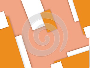 The Amazing of Orange and White Material Design, Abstract Modern Shape Background or Wallpaper