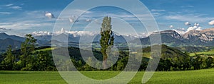 Amazing panorama of French Alps in Provence