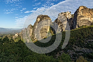 Amazing Panorama of Holy Monastery of Varlaam in Meteora, Greece