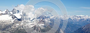 Amazing panorama from matterhorn glacier paradise