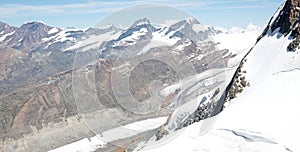 Amazing panorama from matterhorn glacier paradise