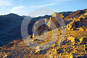 Amazing panorama of the Monastery of St. Catherine, Mount Moses, Sinai