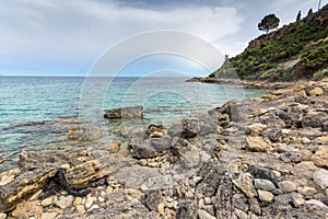 Panorama of Pesada beach, Kefalonia, Ionian islands, Greece photo