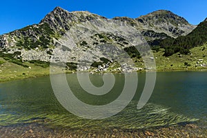 Amazing Panorama with Prevalski lakes and Valyavishki chukar peak, Pirin Mountain