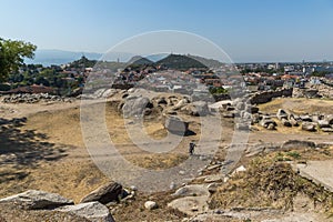 Amazing Panorama to City of Plovdiv from Nebet tepe hill