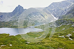 Amazing panorama of The Twin lake, The Seven Rila Lakes