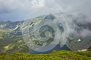 Amazing panorama of The Twin lake, The Seven Rila Lakes