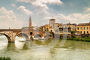 Amazing panorama of Verona in Italy