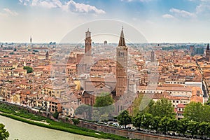 Amazing panorama of Verona in Italy