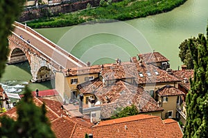 Amazing panorama of Verona in Italy