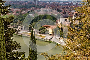 Amazing panorama of Verona in Italy