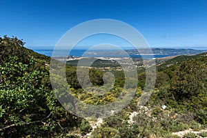 Amazing panoramic view of Argostoli town, Kefalonia, Greece