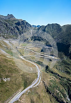 Panoramic view of Transfagarasan mountain road